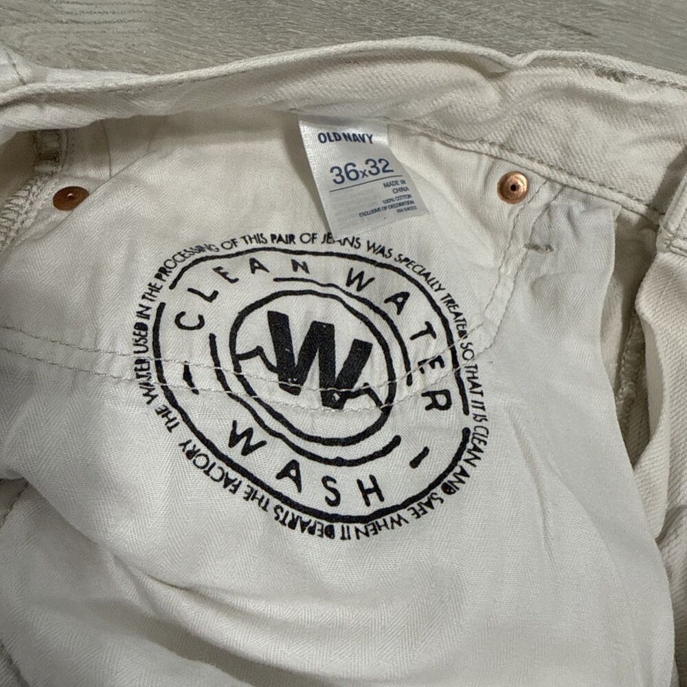 Old Navy Denim Shorts Men’s 36 White Premium Slim Cut Off Raw Hem Cotton - Picture 14 of 14